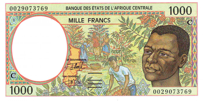 Statele Africii Centrale 1 000 Franci (C) Congo 2 000 P-102C UNC