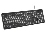 Tastatură USB SAVIO KB-04 neagră slim 1,4m layout US