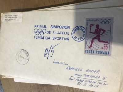 CPIF.1. Plic Expozitia Filatelica Timisora foto