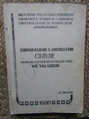 Indrumar de laborator chimie pentru studentii facultatii metalurgie