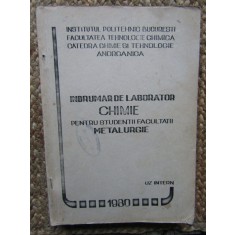 Indrumar de laborator chimie pentru studentii facultatii metalurgie