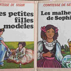 SET 2 CARTI COMTESSE DE SEGUR: LES PETITES FILLES MODELES. LES MALHEURS DE SOPHIE-COMTESSE DE SEGUR