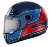 Casca integrala pentru scuter - motocicleta MT Jarama Baux D7 albastru mat &ndash; model Retro &ndash; Cafe Racer M (57/58cm)