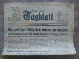 Neues Wiener Tagblatt - Vergebliches Bittgesuch Athens an England, 3 noiembrie 1940 / Nr. 304