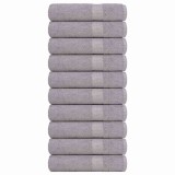Gossi prosoape de baie, frogn, 10 buc., gri, 100x150 cm, 360 g/m2