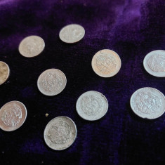 moneda/monezi vechi circulate România 5 bani 1975,10 monezi Romanesti colectie
