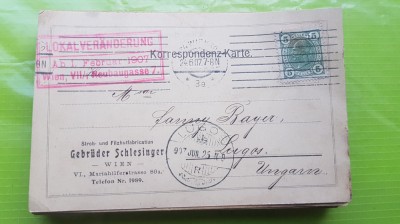 F150-I- LOT 42 Carti Postale vechi Austria- Viena- Lugoj de firma de perioada. foto