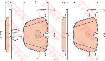 Set placute frana,frana disc BMW X6 (E71, E72) (2008 - 2014) TRW GDB1892 foto