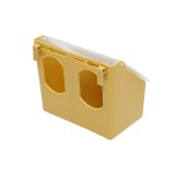 Hranitoare rabatabila pentru porumbei din plastic, 2 compartimente, 16x9x14 cm