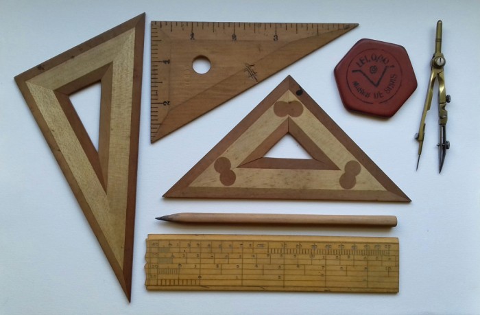 Trusa de geometrie a doua jumatate sec. XX
