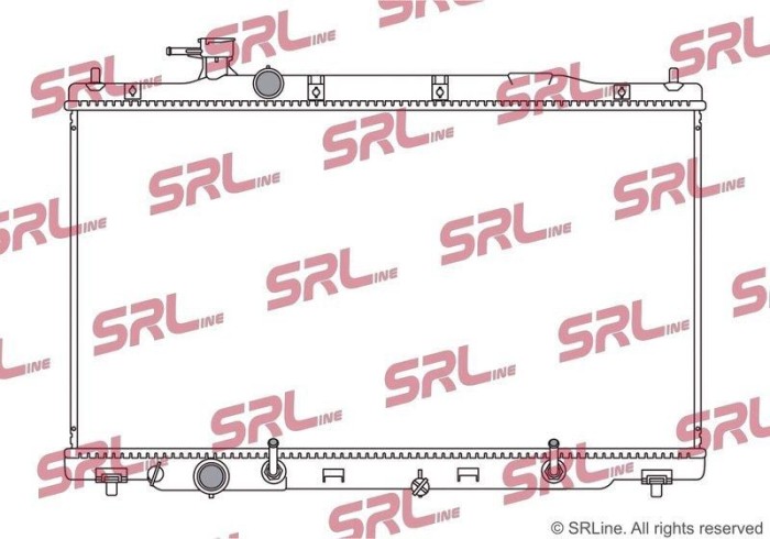 Radiator Honda Cr-V 07-12, motor: 2.0, 2.2 iCTDI, iesire - conector rapid, 726x400x16, SRLine, Aluminiu/ Plastic brazat, 19010RZYA51
