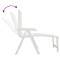 Sezlong, alb, plastic - 7