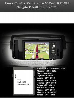 RENAULT SD Card Renault TOMTOM Carminat LIVE HARTI GPS Romania Europa foto