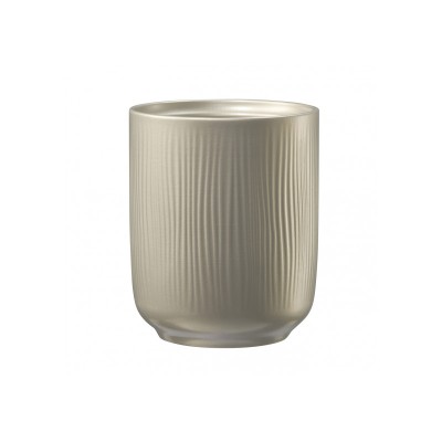 Ghiveci ceramica, Falun Glamour, diametru 13 cm, gri bej metalic foto