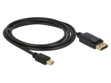 Cablu DisplayPort 1.2 - 2m, mufă DisplayPort și mini DisplayPort
