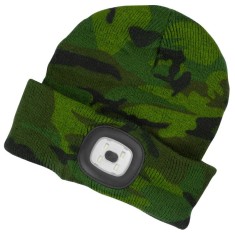 Caciula copii cu LED USB Strend Pro Albacore, camuflaj, 4 SMD