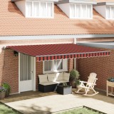 vidaXL Marchiză retractabilă automată portocalie și maro 450x350 cm