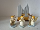# Lot Figurine &Icirc;ngerași Lemn și Orgă WEHA-KUNST Erzgebirge Vintage RDG