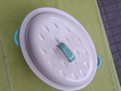 Cratita din fonta emailata cu capac KOCKUMS,Suedia 3L foto