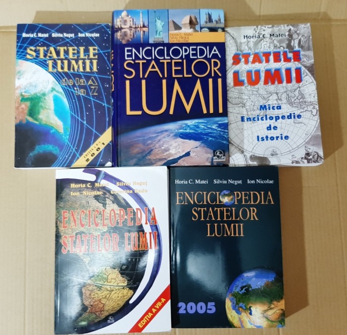 11 vol. Statele lumii, Enciclopedia statelor lumii, Istoria statelor, Harta Lumii etc. - Horia Matei, Silviu Negut etc.