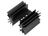 Radiator aluminiu negru TO220 38,1mm 6,2K/W