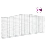Cumpara ieftin Cosuri gabion arcuite 20 buc. 400x30x140/160 cm fier galvanizat