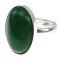 Inel argint reglabil cu agat verde natural 18x13 MM