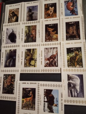 UMM AL QIWAIN, FAUNA - 16 MINICOLIȚE MNH IMPERF. foto