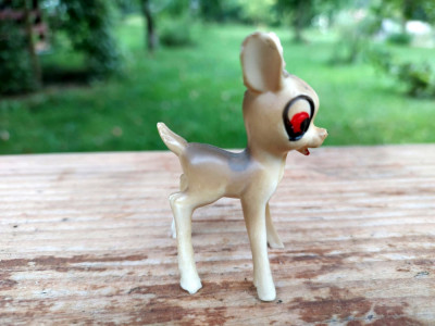 Figurina caprioara Bambi plastic 5.5x4cm foto