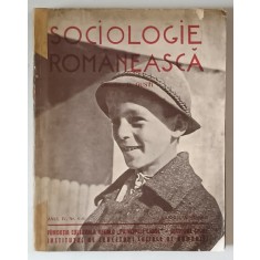 SOCIOLOGIE ROMANEASCA -DIMITRIE GUSTI - ANUL IV NR.4-6 1939 , COTOR RESTAURAT