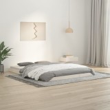 VidaXL Cadru de pat dublu, alb, 135x190 cm, lemn masiv de pin