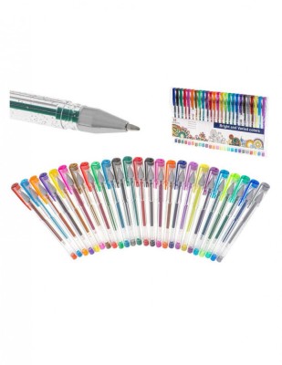 Set 25 piese Pixuri cu gel multicolor cu sclipici (glitter) foto
