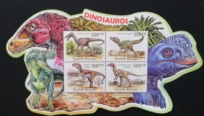 GUINEA BISSAU - DINOZAURI- coala mica, NEOBLITERATA -G BIS 309 foto