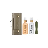 Kit cadou L&aacute;NuaVibrator bullet Ultra + Lubrifiant cu aromă de MIERE ȘI VANILIE + Spray curățare jucării sexuale + Geantă de călătorie
