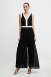 Morgan salopeta PRISMA culoarea negru, cu decolteu in v, PRISMA