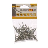 Nituri pop, aluminiu, Lumytools LT70430, 4 x 19 mm, 50 bucati