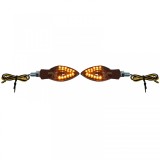 Indicatori LED mini pentru motocicleta Spades Custom Black Smoke Mini Indicatori cu aprobat E Performance AutoTuning