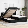 VidaXL Cadru de pat otoman saltele Negru 200x200cm piele artificială