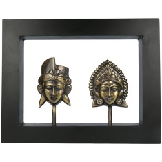 Tablou &bdquo;Metallic Rama-Sita&rdquo; in rama de lemn, M