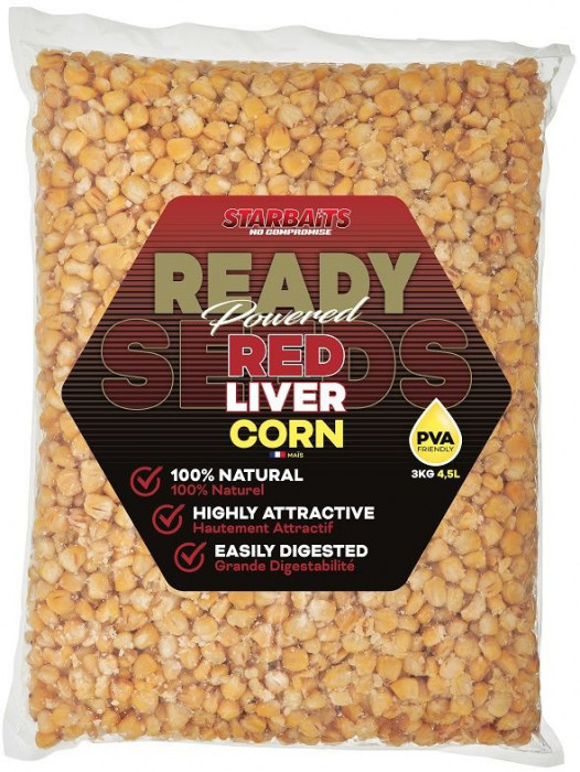 Starbaits Ready Seeds Corn 3kg Red Liver