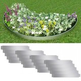Set 20 separatoare flexibile peluză oțel galvanizat 100 x 15 cm, vidaXL