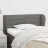 VidaXL Tăblie de pat cu aripioare gri &icirc;nchis 103x23x78/88 cm textil