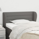 VidaXL Tăblie de pat cu aripioare gri &icirc;nchis 93x23x78/88 cm textil