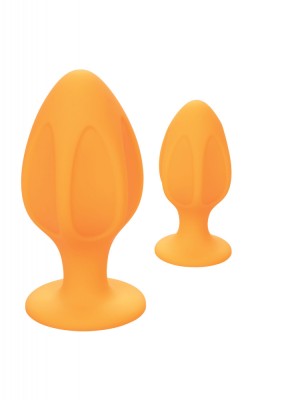 Set 2 Dopuri Anale Cheeky Silicon Portocaliu foto