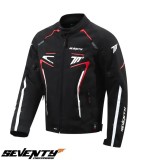 Geaca (jacheta) barbati pentru scuter - motocicleta Racing Seventy iarna model SD-JR65 Piston culoare: negru/rosu/alb Negru/rosu/alb XXL