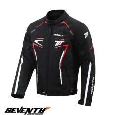 Geaca (jacheta) barbati pentru scuter - motocicleta Racing Seventy iarna model SD-JR65 Piston culoare: negru/rosu/alb Negru/rosu/alb S