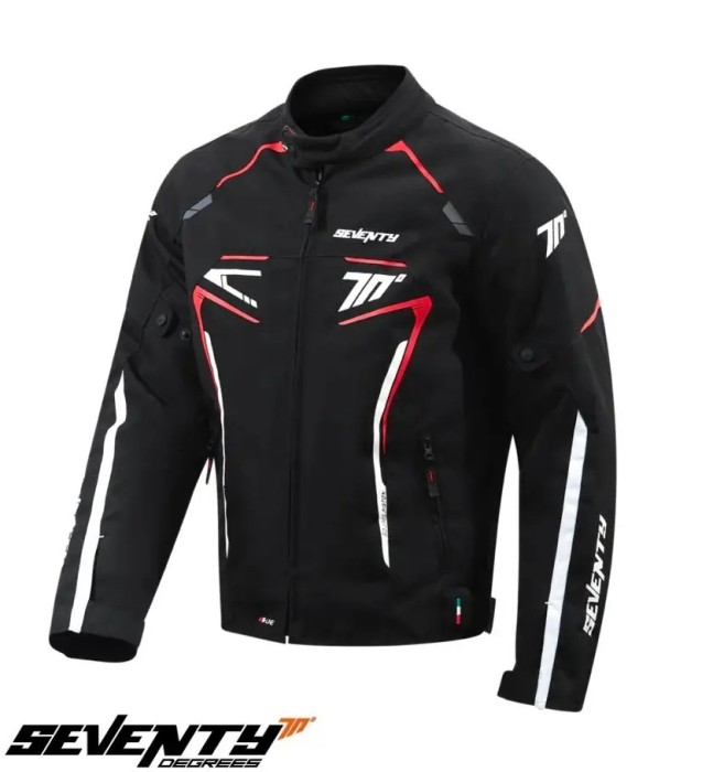 Geaca (jacheta) barbati pentru scuter - motocicleta Racing Seventy iarna model SD-JR65 Piston culoare: negru/rosu/alb Negru/rosu/alb XXL