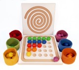 Cumpara ieftin Set Junior Placa cu margele din lemn