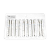 Set de 5 unități: Capăt de freză de diamant pentru cuticule, flacără, br&acirc;u albastru, 243/023LB
