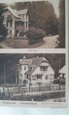 Carte postala, vile din Tusnad Bai, 1934 foto